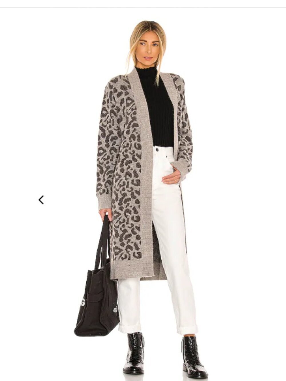 House of Harlow x REVOLVE Atwater Maxi Cardigan Muted Leopard Size S boho chic